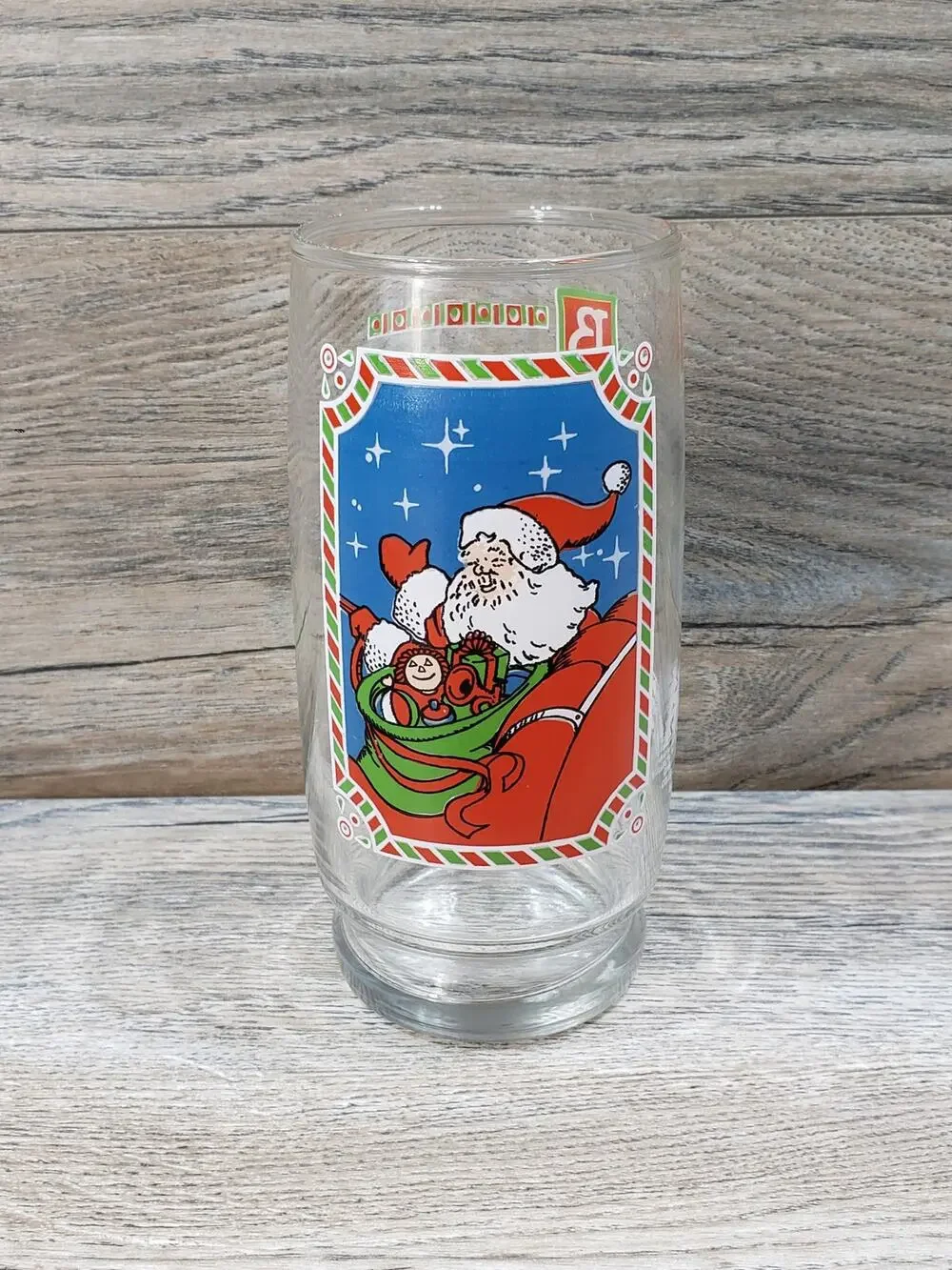 Pepsi Santa Claus Holiday Drinking Glass 1982 Christmas Collection